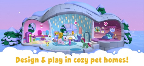 Crayola Scribble Scrubbie Pets - Explore diverse pet environments, featuring a whimsical igloo interior and various interactive elements for imaginative play.