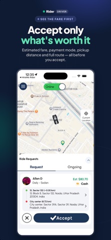 HireMe - Taxi app for Drivers app screenshot 2