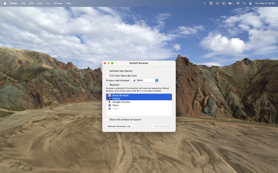 #2. Default Browser (macOS) 来自: Cameron Little