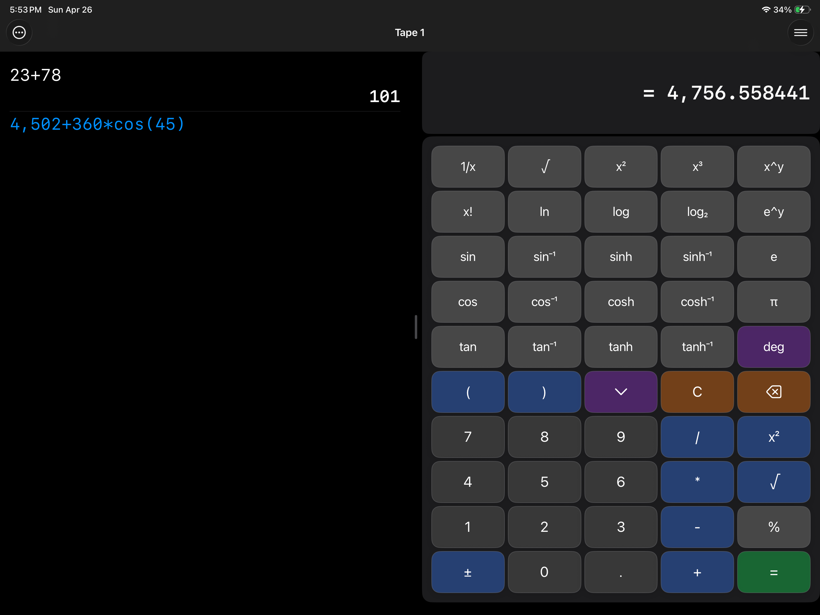 Big Digits Tape Calculator screenshot 8