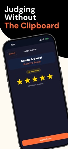 JudgeIt: Cook-Off Scoring iPhone screenshot