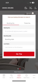 Asiana Airlines screenshot