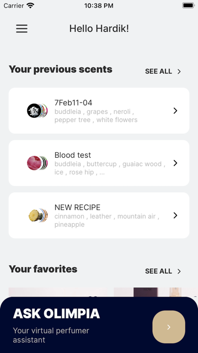 Screenshot #3 pour Ask OlimpIA Perfumer assistant