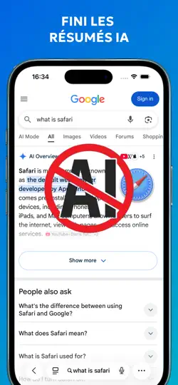Capture d'écran de Ai Overview Blocker For Safari sur iPhone 3