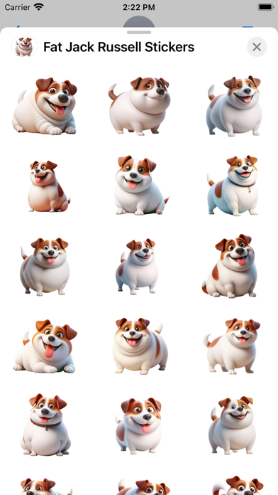 Screenshot #1 pour Fat Jack Russell Stickers