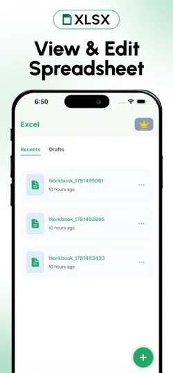 Screenshot von XLSX Spreadsheets Editor auf dem iPhone 1