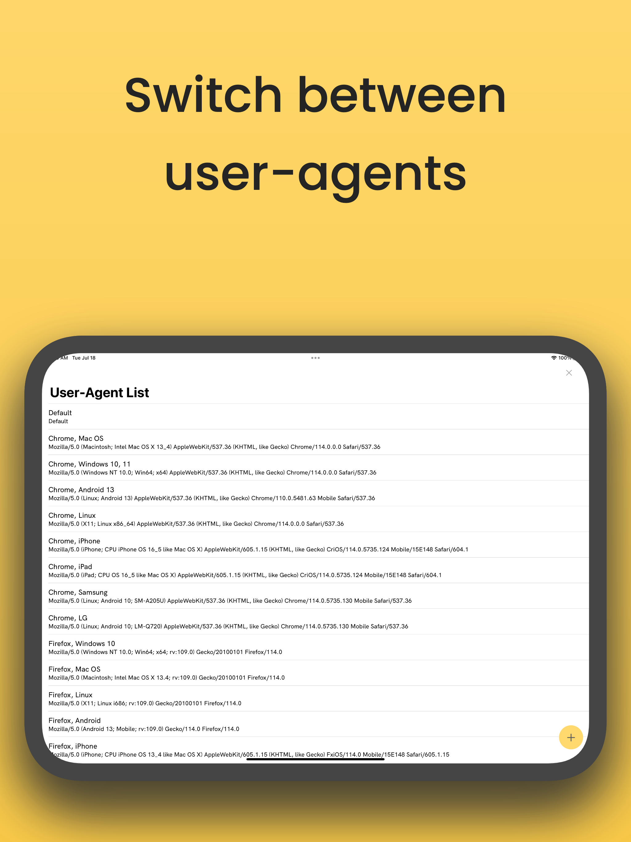WAS: User-Agent Switcher