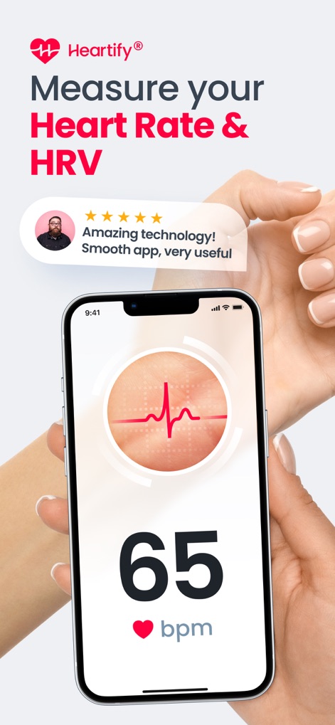 Heartify: Heart Health Monitor - Users can swiftly capture their heart rate with the camera-based sensor and visualize the real-time cardiac waveform.