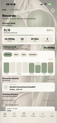 BRBL — Gym Workout Tracker screenshot