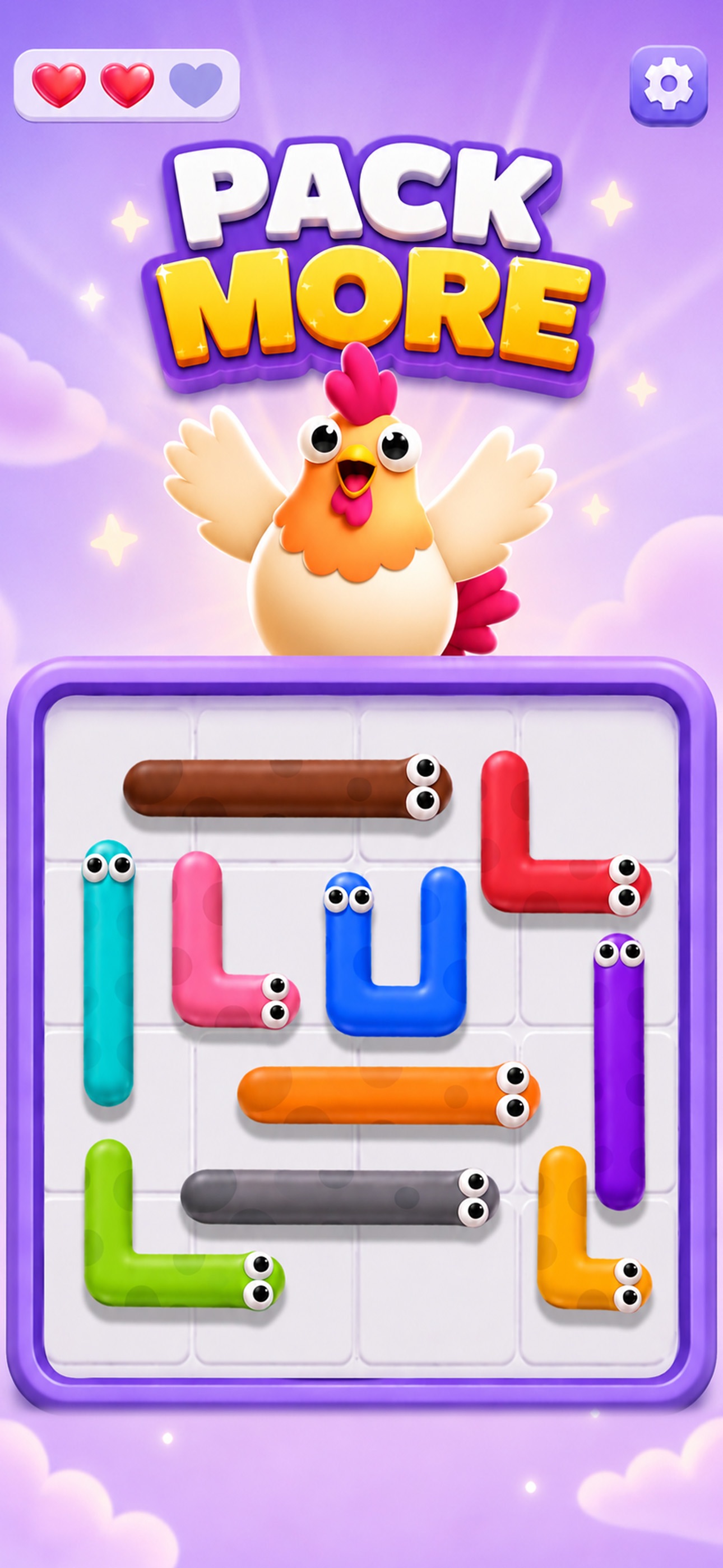 Screenshot 3 of Peck Snack: Worm Arrow Puzzle