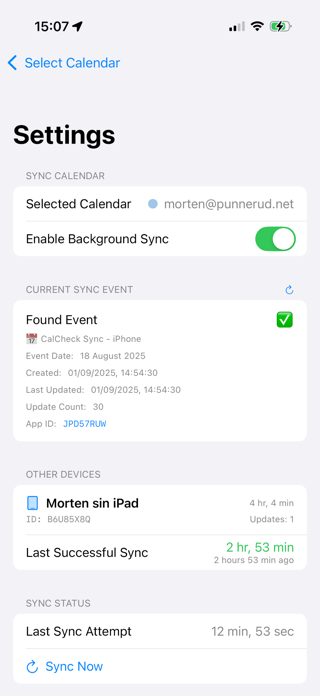 CalCheck - Calendar Sync Check Screenshot 2 of 3