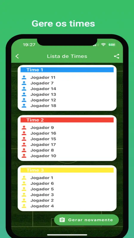 Sorteio de Times - Futebol screenshot 3 of 8