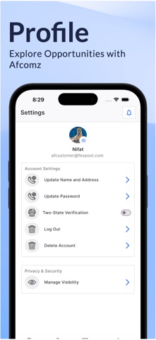 Afcomz screenshot