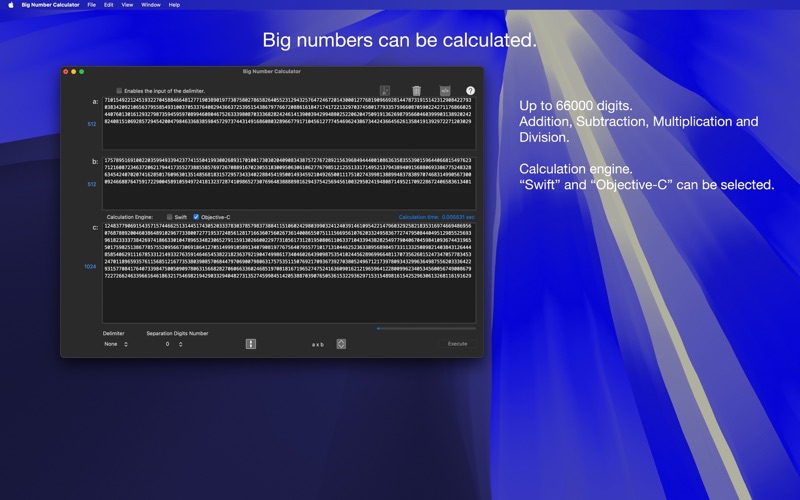 Screenshot #1 pour Big Number Calculator