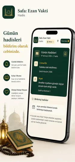 Safa: Ezan Vakti iPhone Ekran Görüntüsü 3