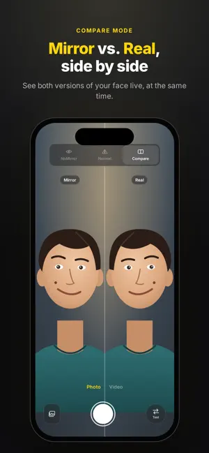 NoMirror: True Selfie Camera screenshot 2