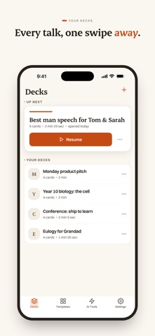 PalmCards: Speech Cue Cards screenshot