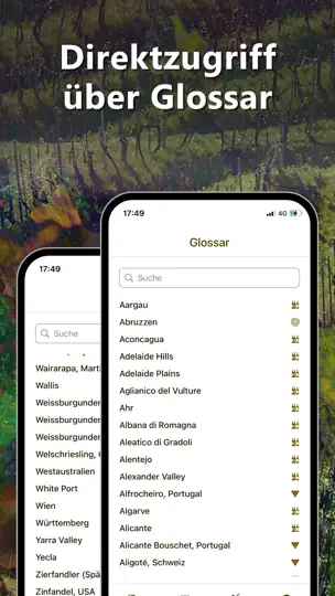 Screenshot von Wein & Rebsorten Steckbriefe auf dem iPhone 7