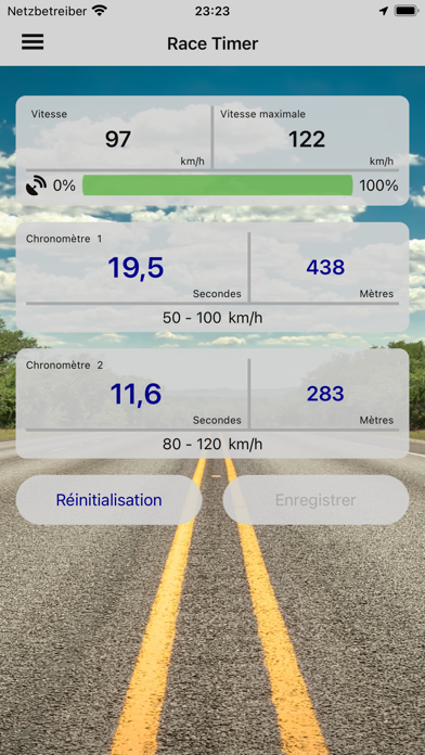 Screenshot #1 pour GPS Race Timer