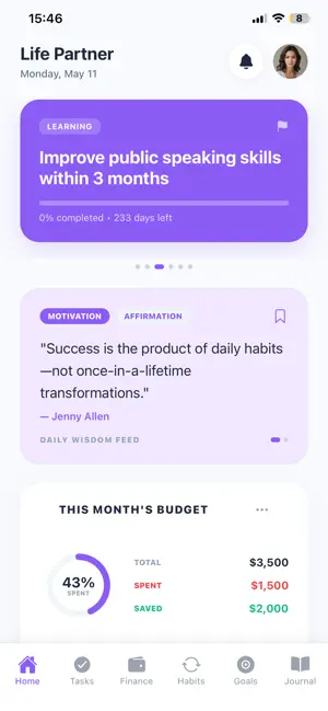 Life Partner: Habits & Goals screenshot 1