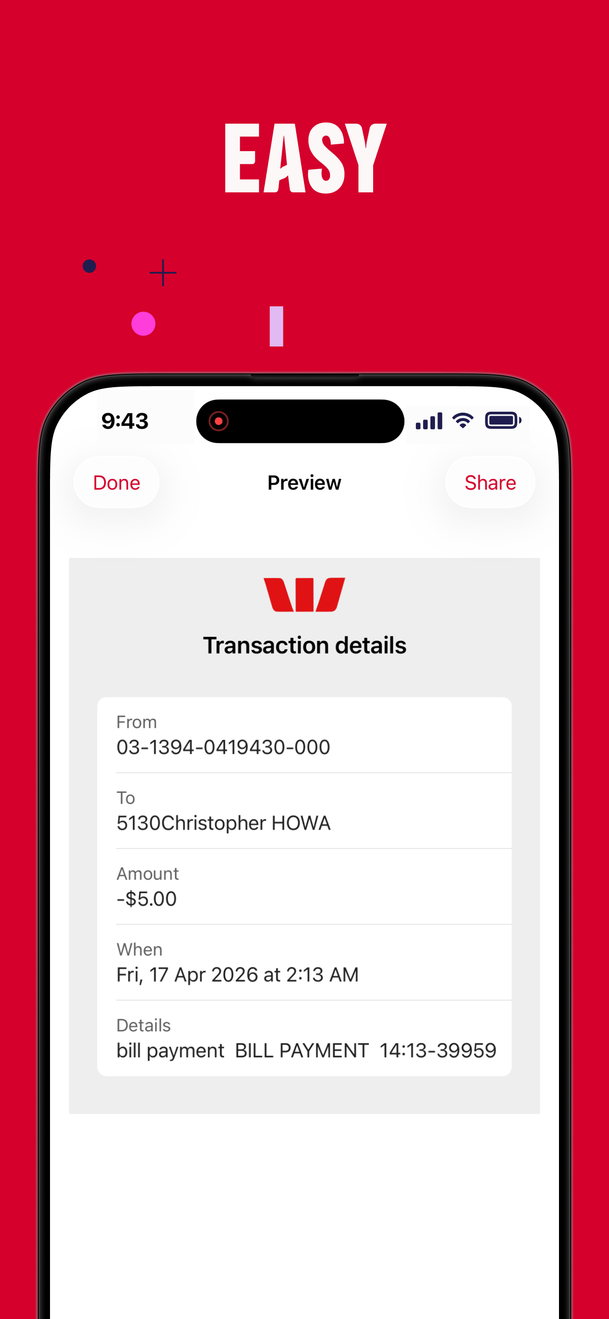 Westpac One NZ Mobile Banking screenshot 5