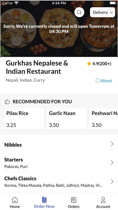 Gurkhas Restaurant Screenshot