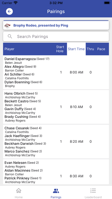 MSHSAA Golf Screenshot