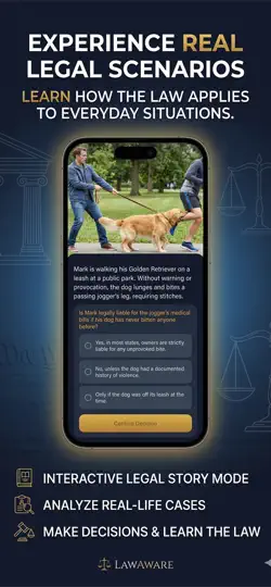 Capture d'écran de LawAware sur iPhone 6