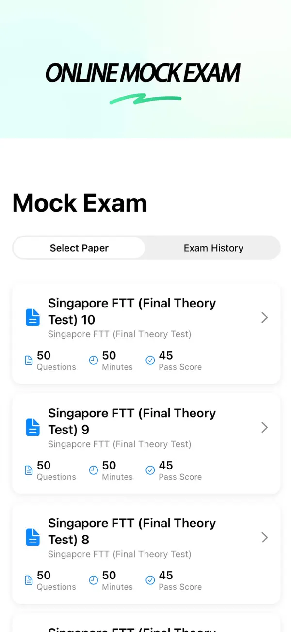 Screenshot #3 pour BTT FTT SG Driving Test 2026