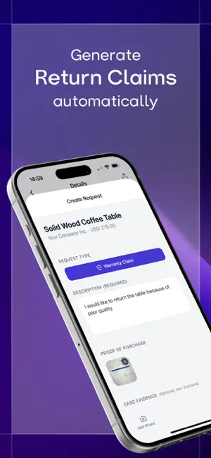 Warranty & Return Tracker screenshot 1