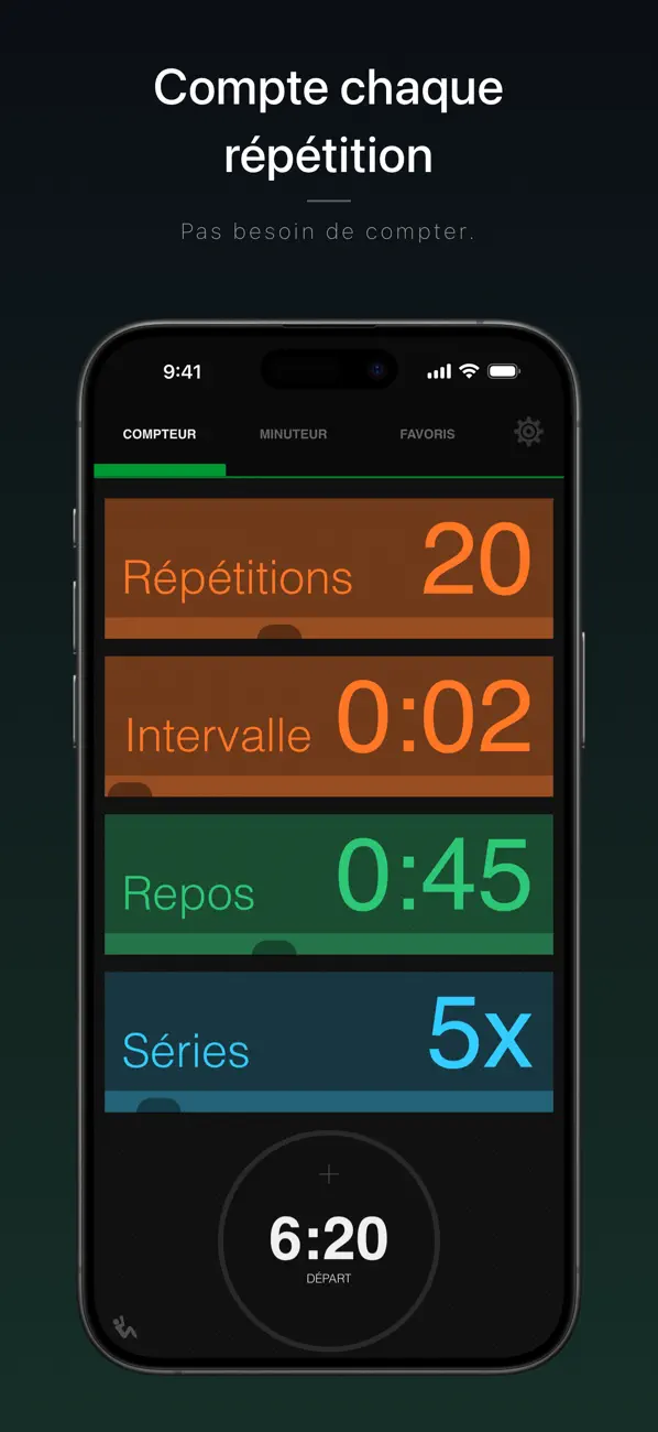 Screenshot #3 pour iCountTimer - Minuteur Sport