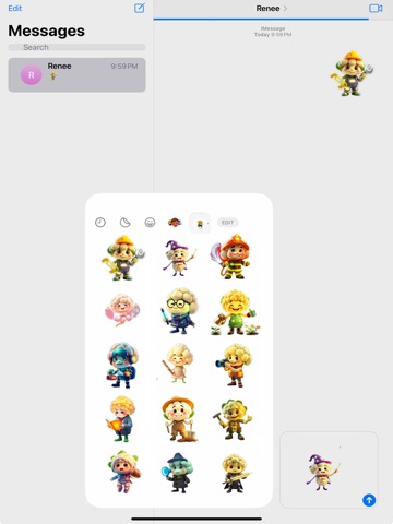 Glowing Cauliflower Stickers iPad screenshot