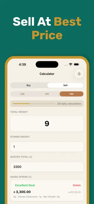 Gold Calculator | حاسبة الذهب screenshot 4