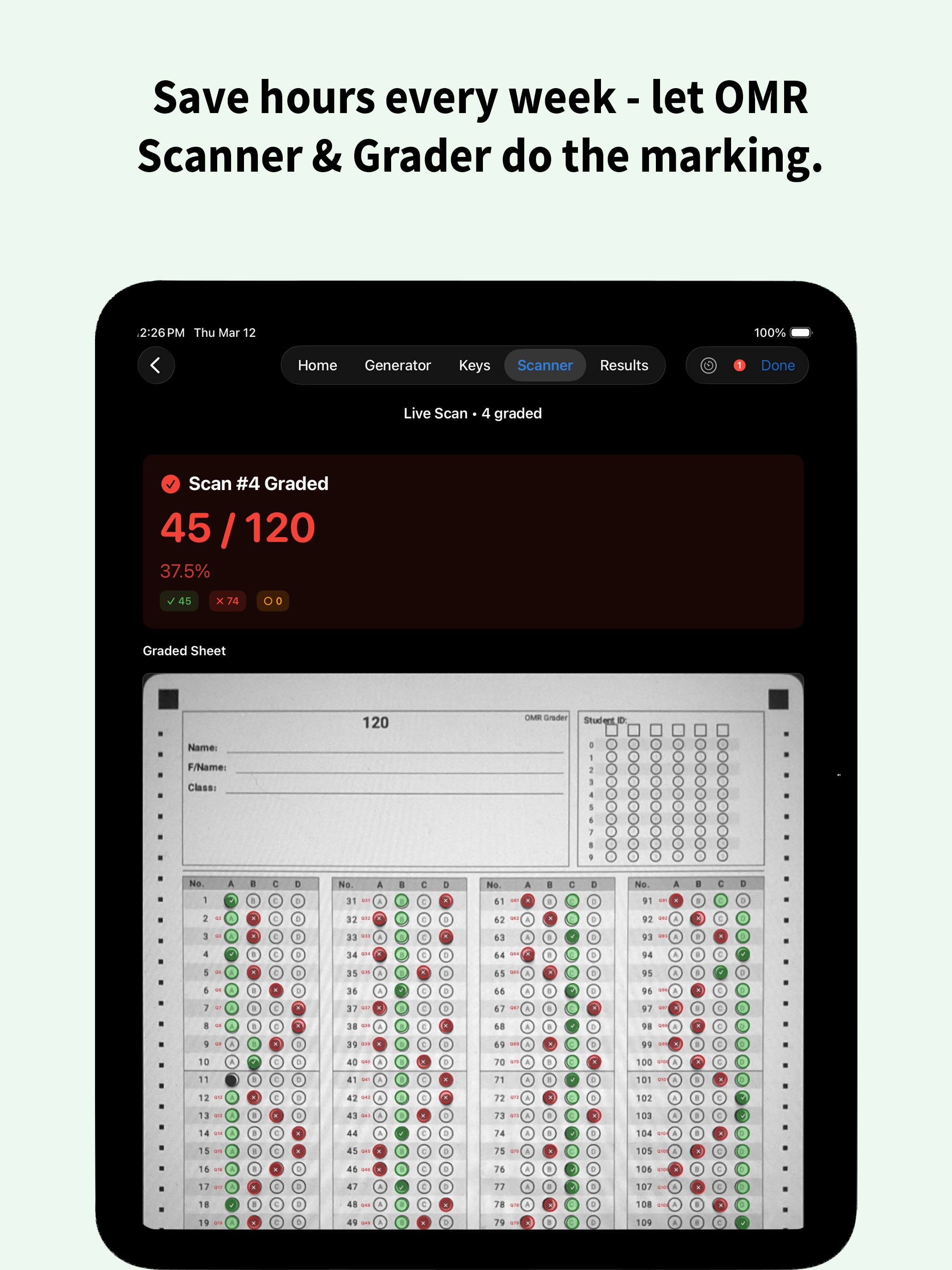 OMR Sheet Scanner