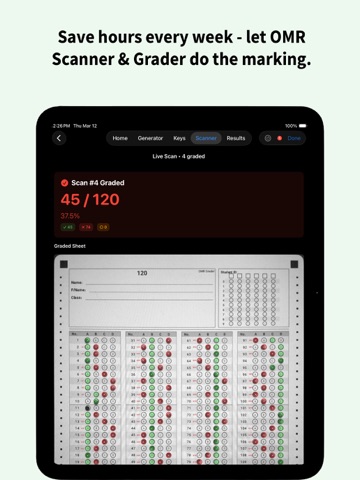 OMR Sheet Scanner iPad screenshot