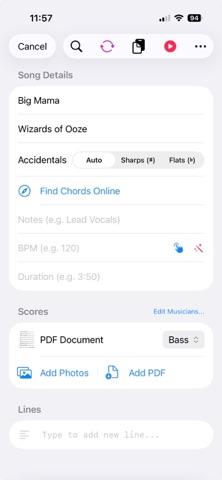 LeadSheets: Chords & Setlists Screenshot 9 of 10