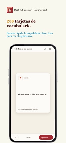 DELE A2: Examen Nacionalidad iPhone screenshot