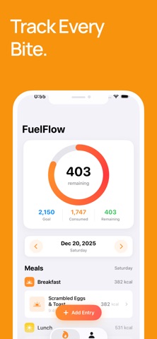 Calorie Tracker - FuelFlow Screenshot 1 of 2