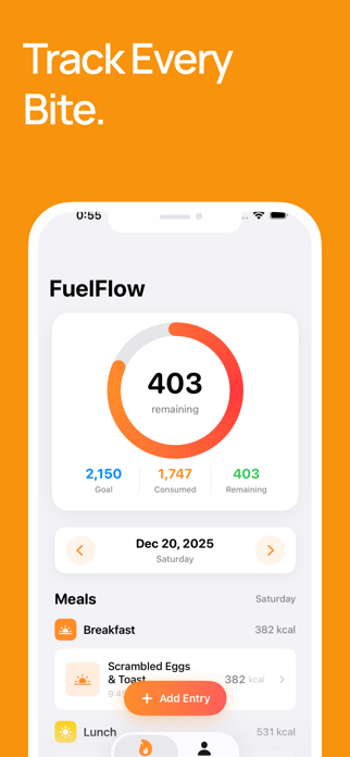 Calorie Tracker - FuelFlow Screenshot 1 of 2