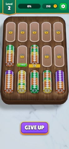 Casino Chip Sort iPhone screenshot