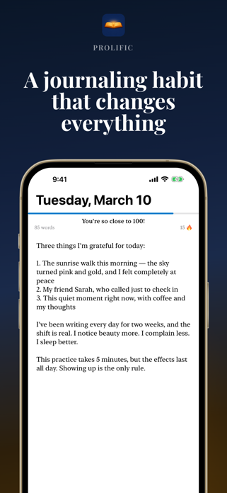 Prolific: Write Every Day Screenshot 1 of 3