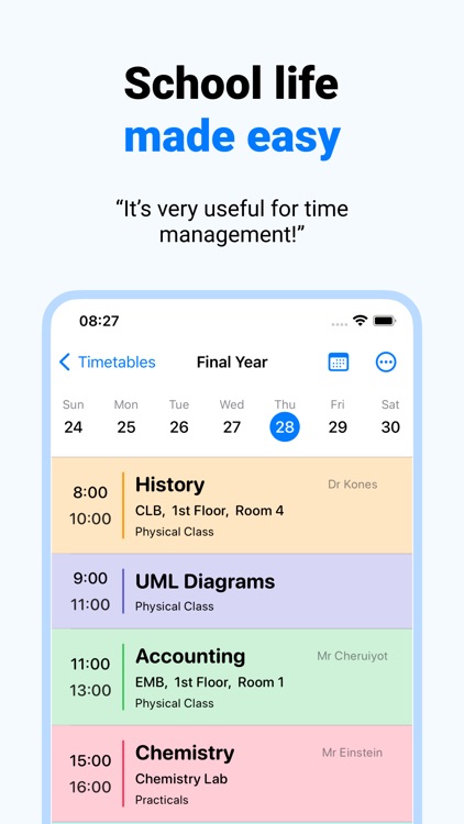 Assignment Tracker: Timetable