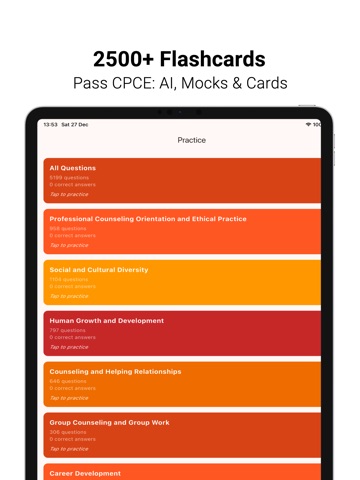 CPCE Counsellor Flashcards iPad screenshot
