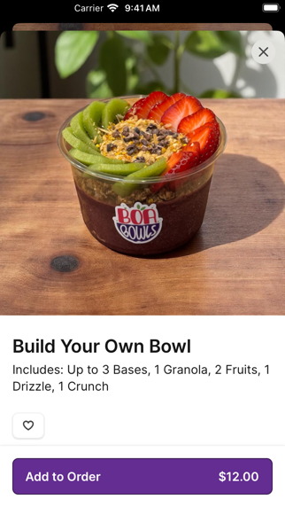Boa Bowls iPhone screenshot 3 - Food & Drink app