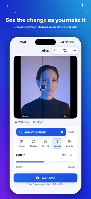 Nose Editor: Reshape & Retouch screenshot 1