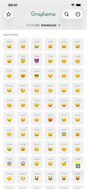 Grapheme — Unicode Catalog screenshot 1