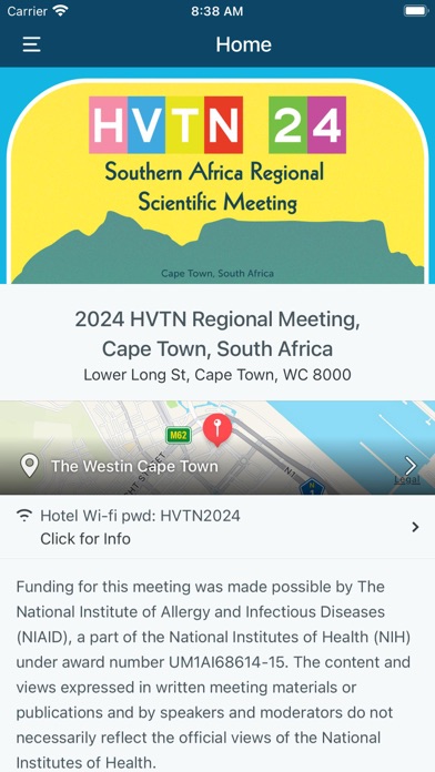 HVTN Annual Meetings Screenshot