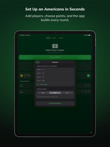 Padel Score Tracker : padltrek iPad screenshot
