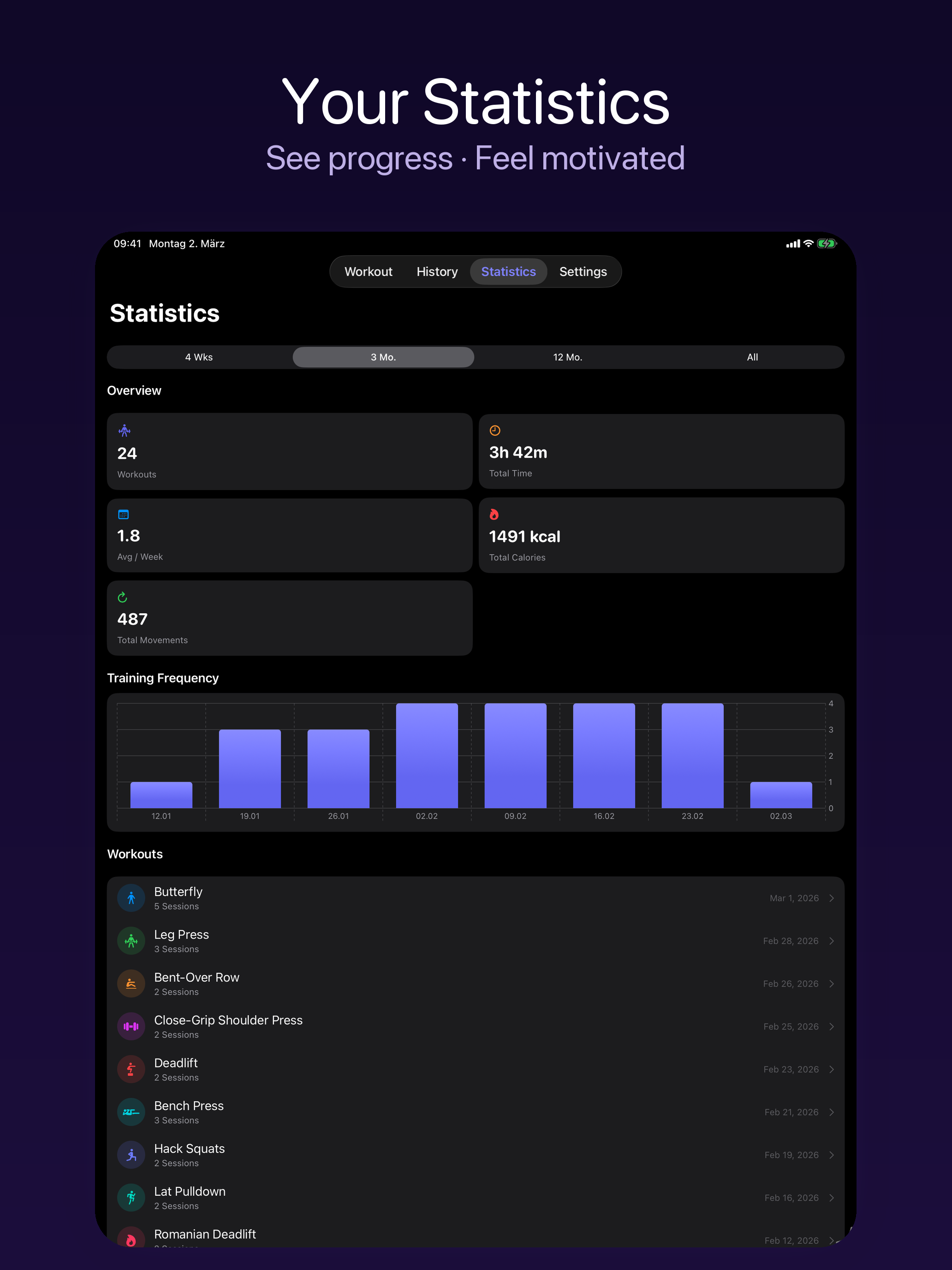 Workout ironTracker