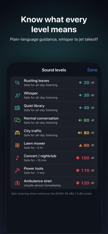 Decibel Meter: Sound Detector iPhone screenshot